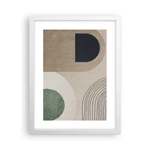 Poster in cornice bianca - La mitezza dell'ovale - 30x40 cm