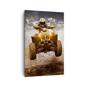 Quadro su tela - Stampe su Tela - Quad estremo su terreni fangosi - 80x120cm - No risk no fun - Decorazione murale moderna per soggiorno e camera da letto ARTTOR
