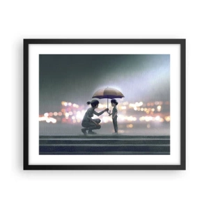 Poster in cornice nera - E già tutto va bene - 50x40 cm