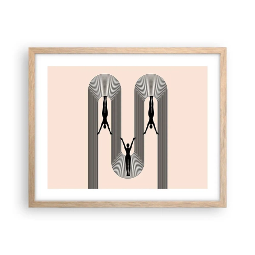 Poster in cornice rovere chiaro - Sottosopra - 50x40 cm