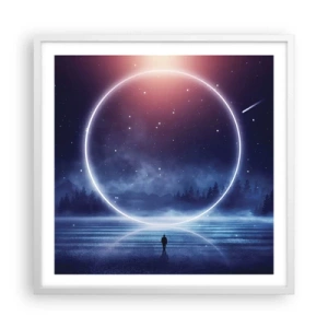 Poster in cornice bianca - Sono già qui... - 60x60 cm