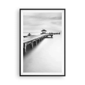 Poster in cornice nera - Sempre più lontano. - 61x91 cm