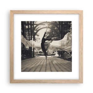 Poster in cornice rovere chiaro - La danza dello spirito del giardino - 30x30 cm