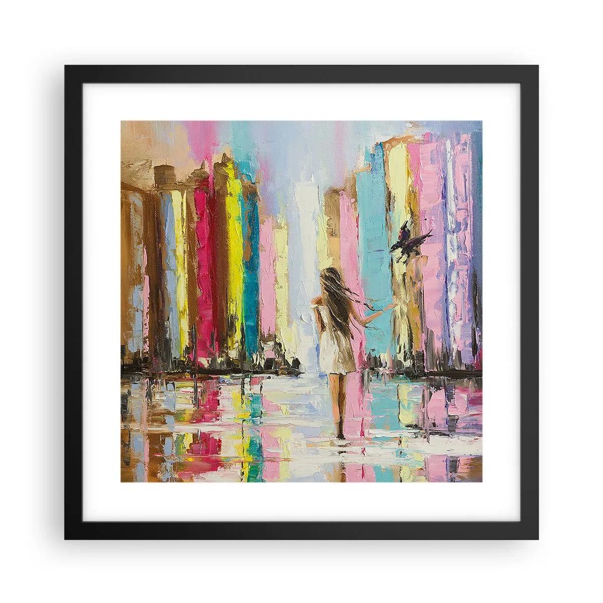 Poster in cornice nera - Seguimi - 40x40 cm