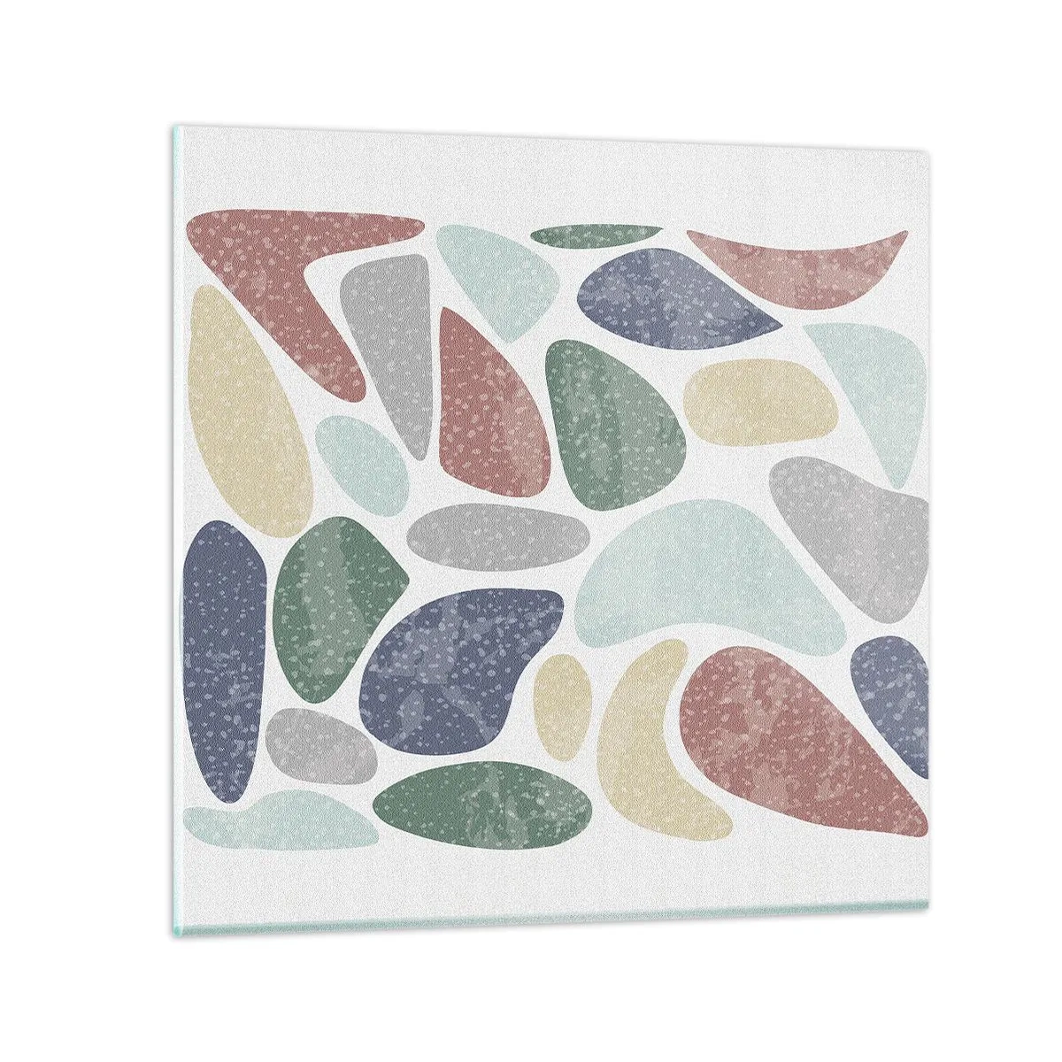 Quadro su vetro - Mosaico di colori incipriati - 30x30 cm