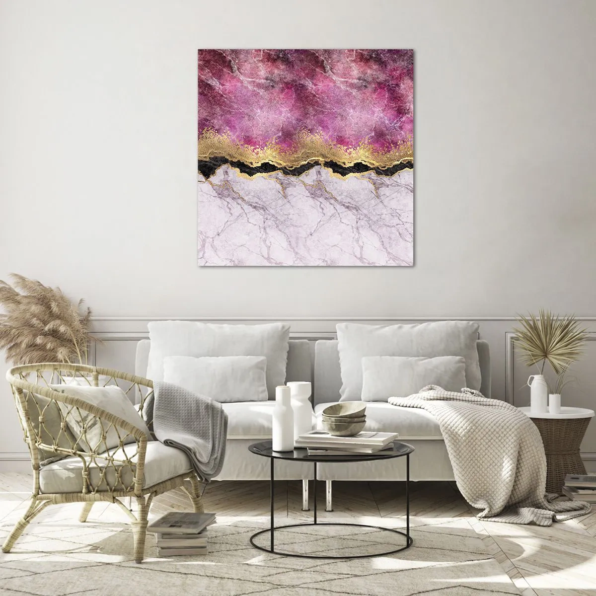 Quadro su vetro - Sul confine - 50x50 cm