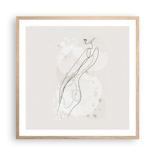 Poster in cornice rovere chiaro - Errando con lo sguardo - 60x60 cm