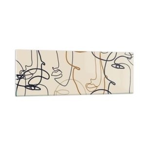 Quadro su vetro - Ritratto multiplo - 90x30 cm