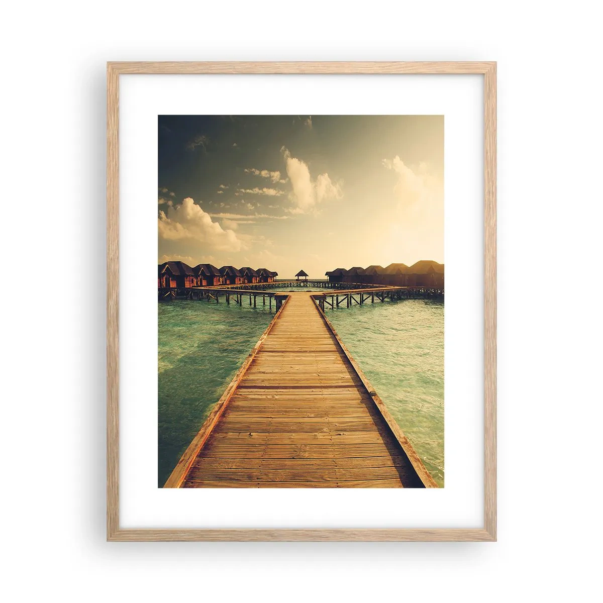 Poster in cornice rovere chiaro - Caldo invito - 40x50 cm