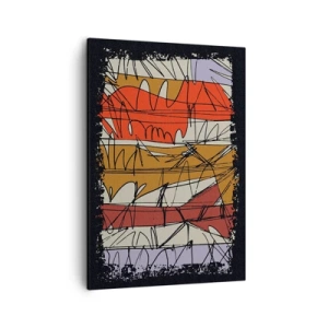 Quadro su tela - Stampe su Tela - Composizione astratta dai colori intensi - 50x70cm - Composizione spontanea - Decorazione murale moderna per soggiorno e camera da letto ARTTOR
