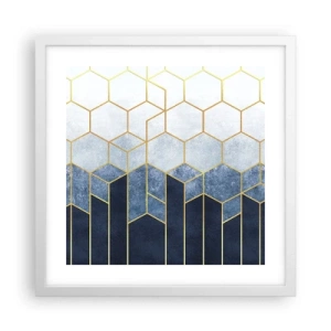 Poster in cornice bianca - Composizione a ritmo sincopato - 40x40 cm