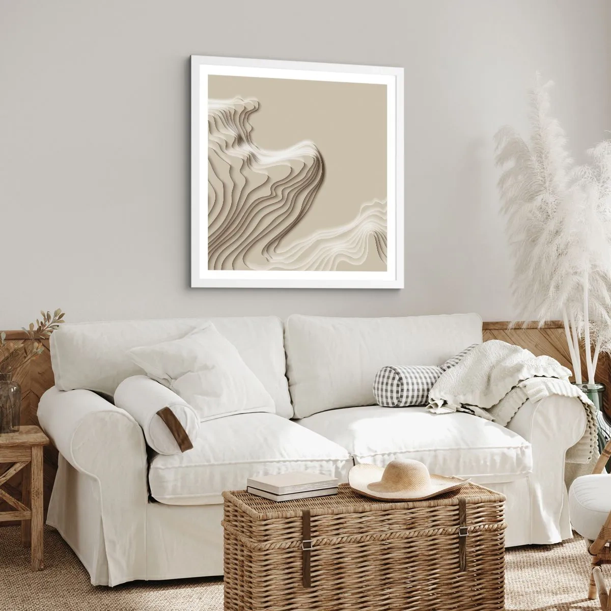 Poster in cornice bianca - La topografia dell'arte - 40x40 cm