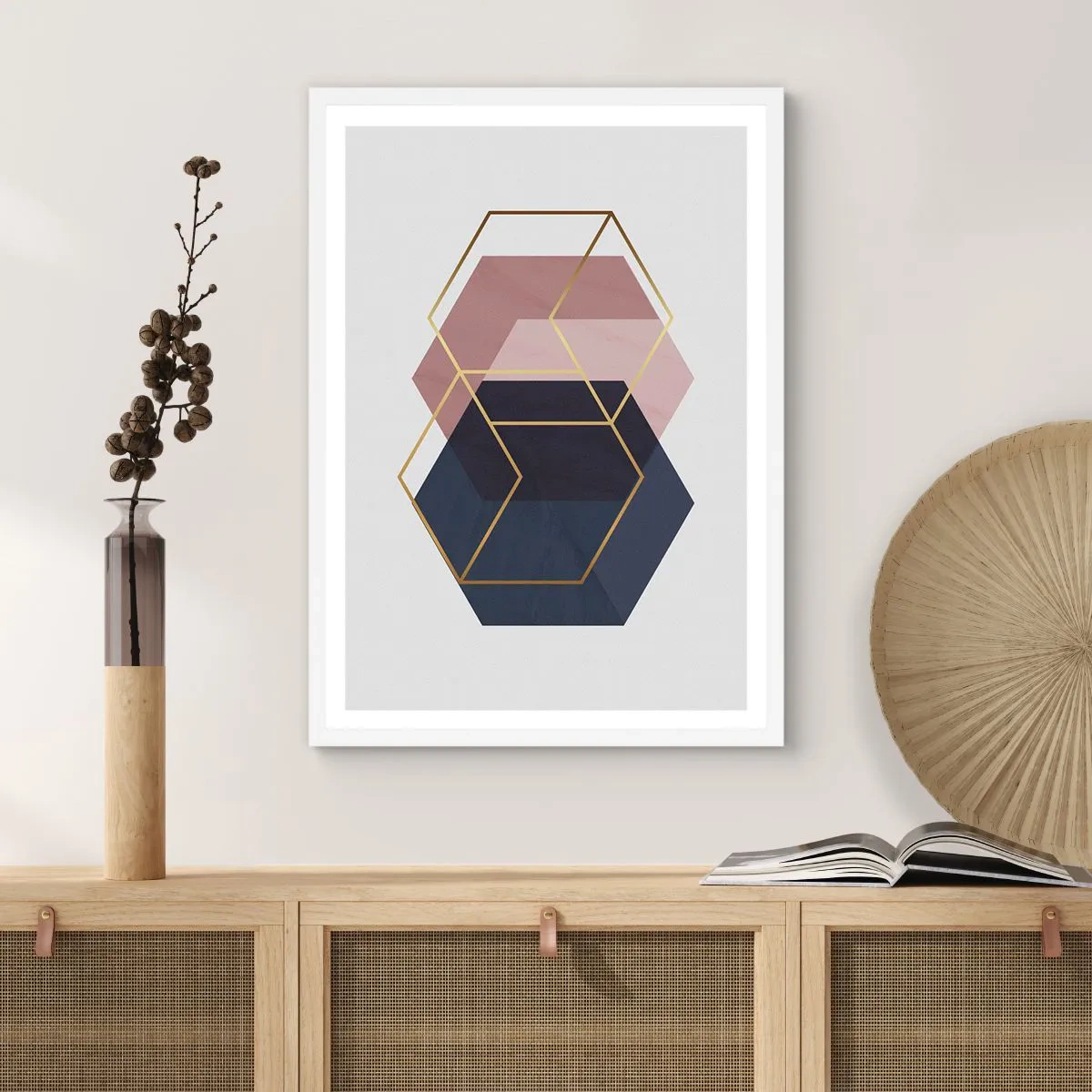 Poster in cornice bianca - La forza della semplicità - 61x91 cm