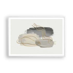 Poster in cornice bianca - Durata e movimento - 100x70 cm