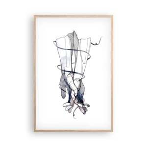 Poster in cornice rovere chiaro - Studio del tocco - 61x91 cm
