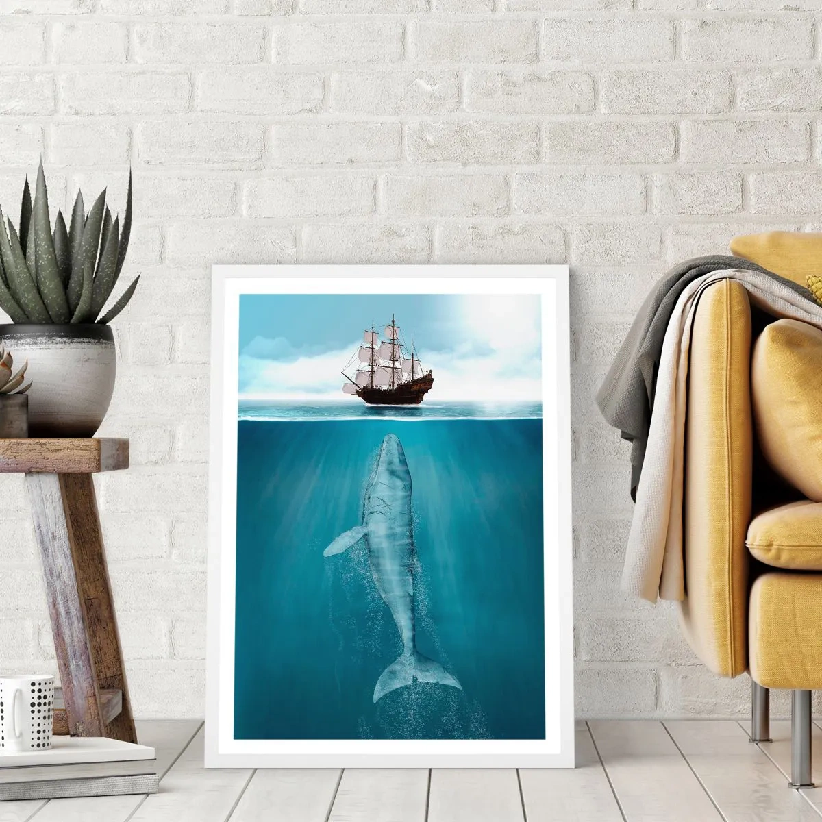 Poster in cornice bianca - Meglio non sapere - 50x70 cm