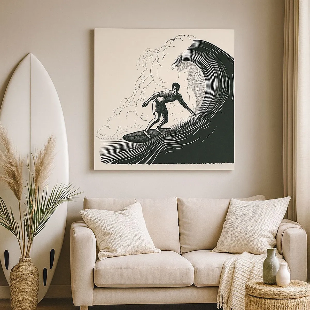 Quadro su tela - Stampe su Tela - Il re delle onde - 30x30 cm