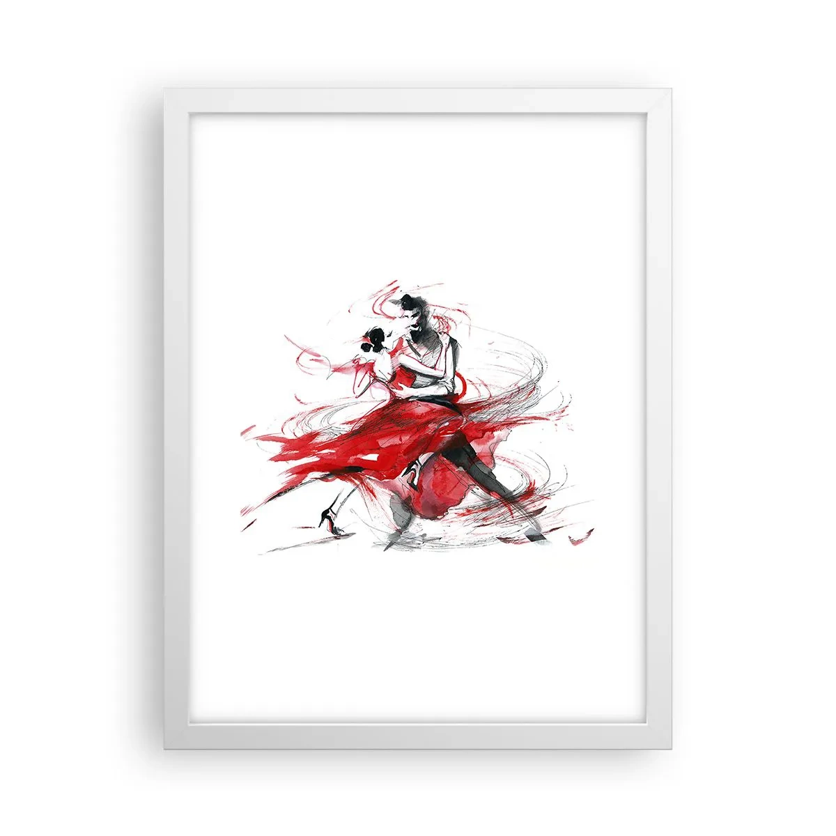 Poster in cornice bianca - Tango: il ritmo della passione - 30x40 cm