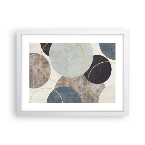 Poster in cornice bianca - Un cerchio dietro l'altro - 40x30 cm