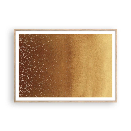 Poster in cornice rovere chiaro - La nascita della luce - 100x70 cm