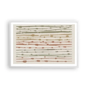 Poster in cornice bianca - La notazione musicale dei colori - 91x61 cm