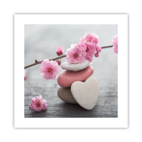 Poster - Serenità con fiori di ciliegio - 40x40 cm
