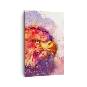 Quadro su tela - Stampe su Tela - Ritratto di un'aquila in colori artistici ad acquerello - 80x120cm - Non vuoi sapere quello che penso - Decorazione murale moderna per soggiorno e camera da letto ARTTOR