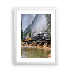 Poster in cornice bianca - Dove andiamo? - 30x40 cm