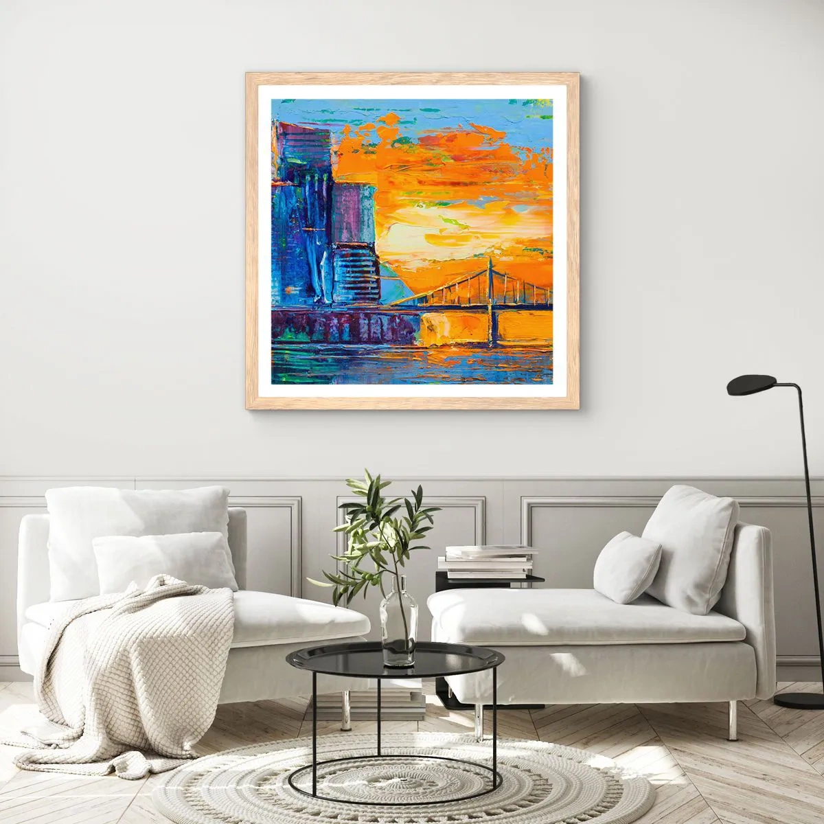 Poster in cornice rovere chiaro - Cultura e natura - 60x60 cm