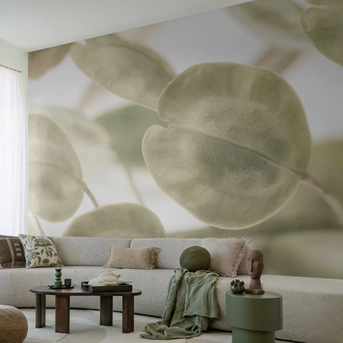 Fotomurali Premium Canvas - All'inizio vi erano le foglie... - Fiori, Calma, Foglie - 200x140 cm