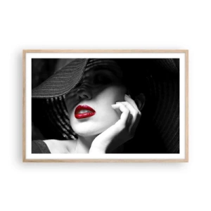 Poster in cornice rovere chiaro - Studio in scarlatto - 91x61 cm