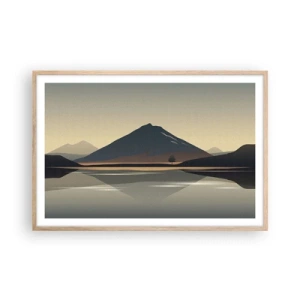 Poster in cornice rovere chiaro - Immagine speculare - 91x61 cm