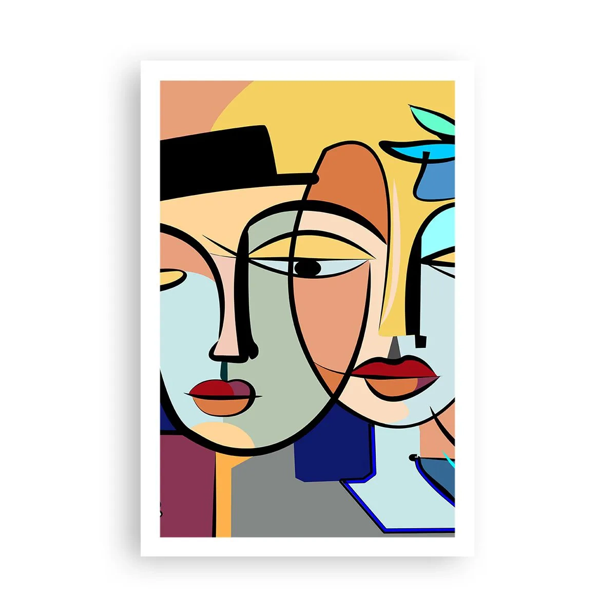 Poster - Appuntamento in stile Picasso - 61x91 cm