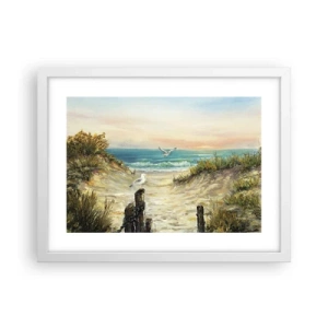 Poster in cornice bianca - Silenzio senza vento - 40x30 cm