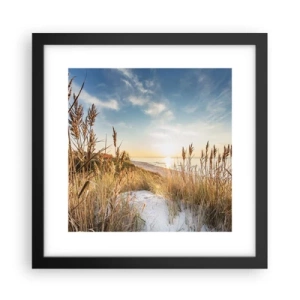 Poster in cornice nera - Spiaggia del nord - 30x30 cm