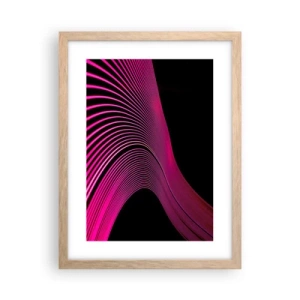 Poster in cornice rovere chiaro - Il viale della luce - 30x40 cm