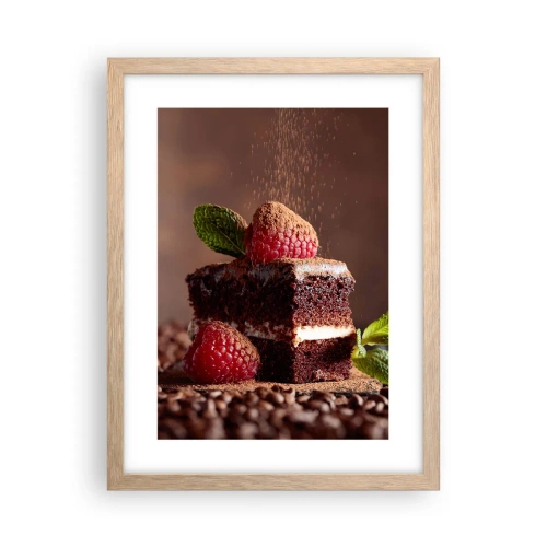 Poster in cornice rovere chiaro - La vita è dolce - 30x40 cm