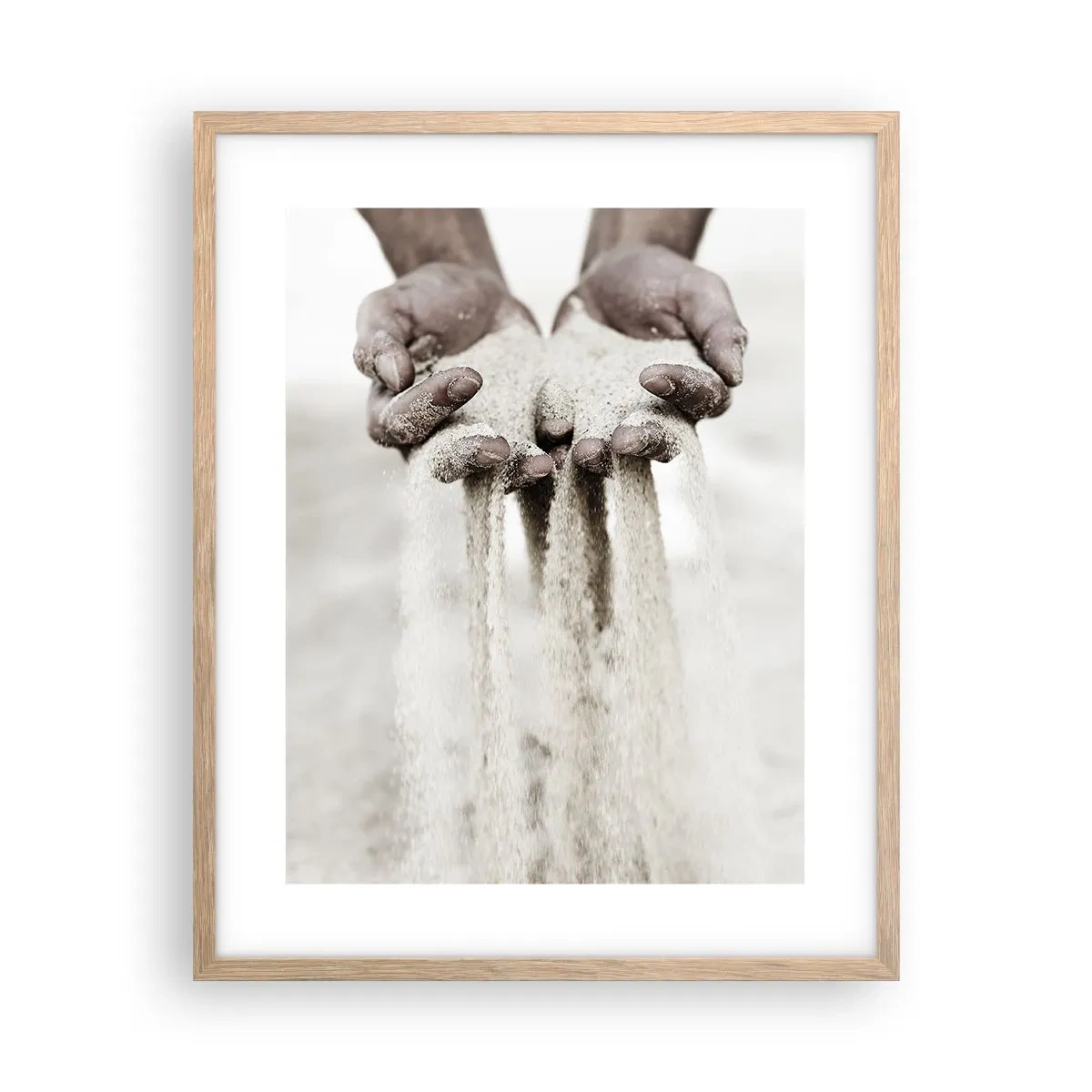 Poster in cornice rovere chiaro - Con queste mani... - 40x50 cm