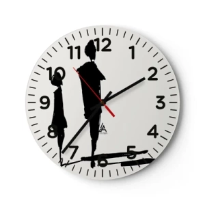 Orologio da parete - Orologio in Vetro - Sicuramente insieme? - 40x40 cm