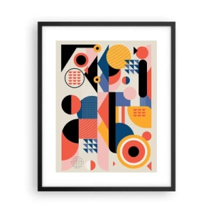 Poster in cornice nera - Composizione: divertiti - 40x50 cm