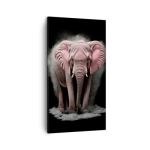 Quadro su tela - Stampe su Tela - Non pensare all'elefante rosa! - 45x80 cm