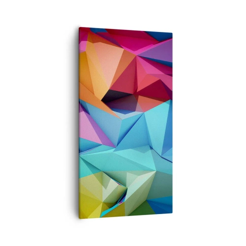 Quadro su tela - Stampe su Tela - Origami arcobaleno - 55x100 cm