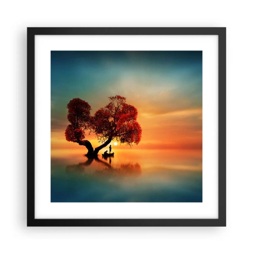 Poster in cornice nera - Gli esiliati e il silenzio fuori dal mondo - 40x40 cm
