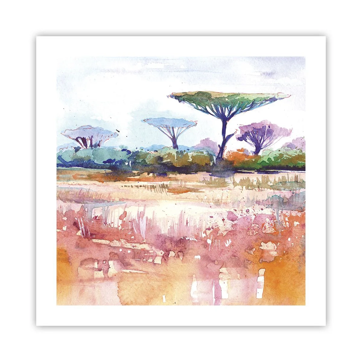 Poster - I colori della savana - 50x50 cm