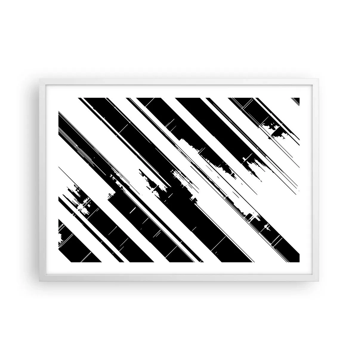 Poster in cornice bianca - Composizione intensa e dinamica - 70x50 cm