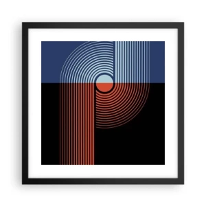Poster in cornice nera - Nell'abbraccio geometrico - 40x40 cm