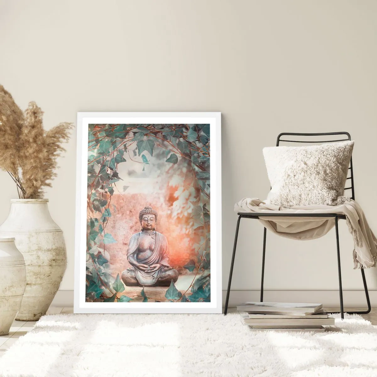 Poster in cornice bianca - Gioiosa armonia - 70x100 cm