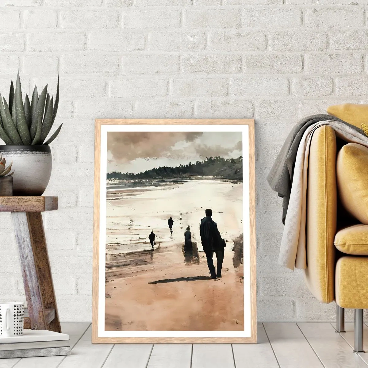 Poster in cornice rovere chiaro - Convocati - 61x91 cm