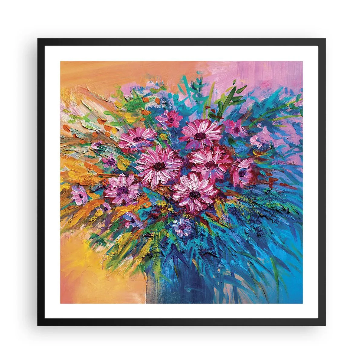 Poster in cornice nera - L'energia della vita - 60x60 cm