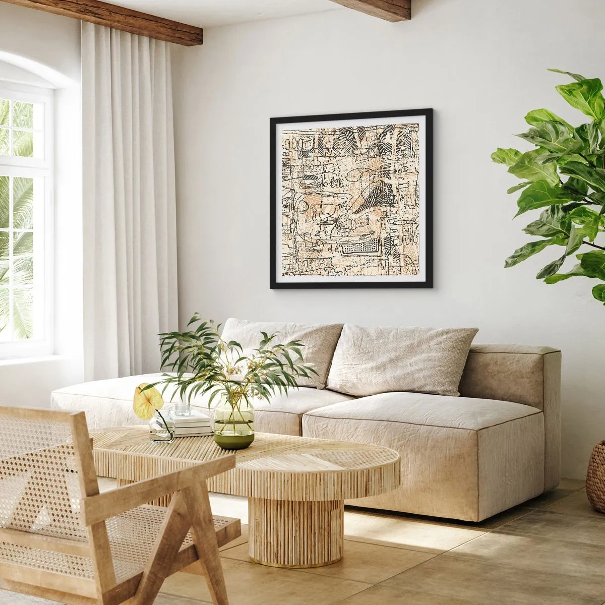 Poster in cornice nera - In attesa di essere decifrato - 60x60 cm